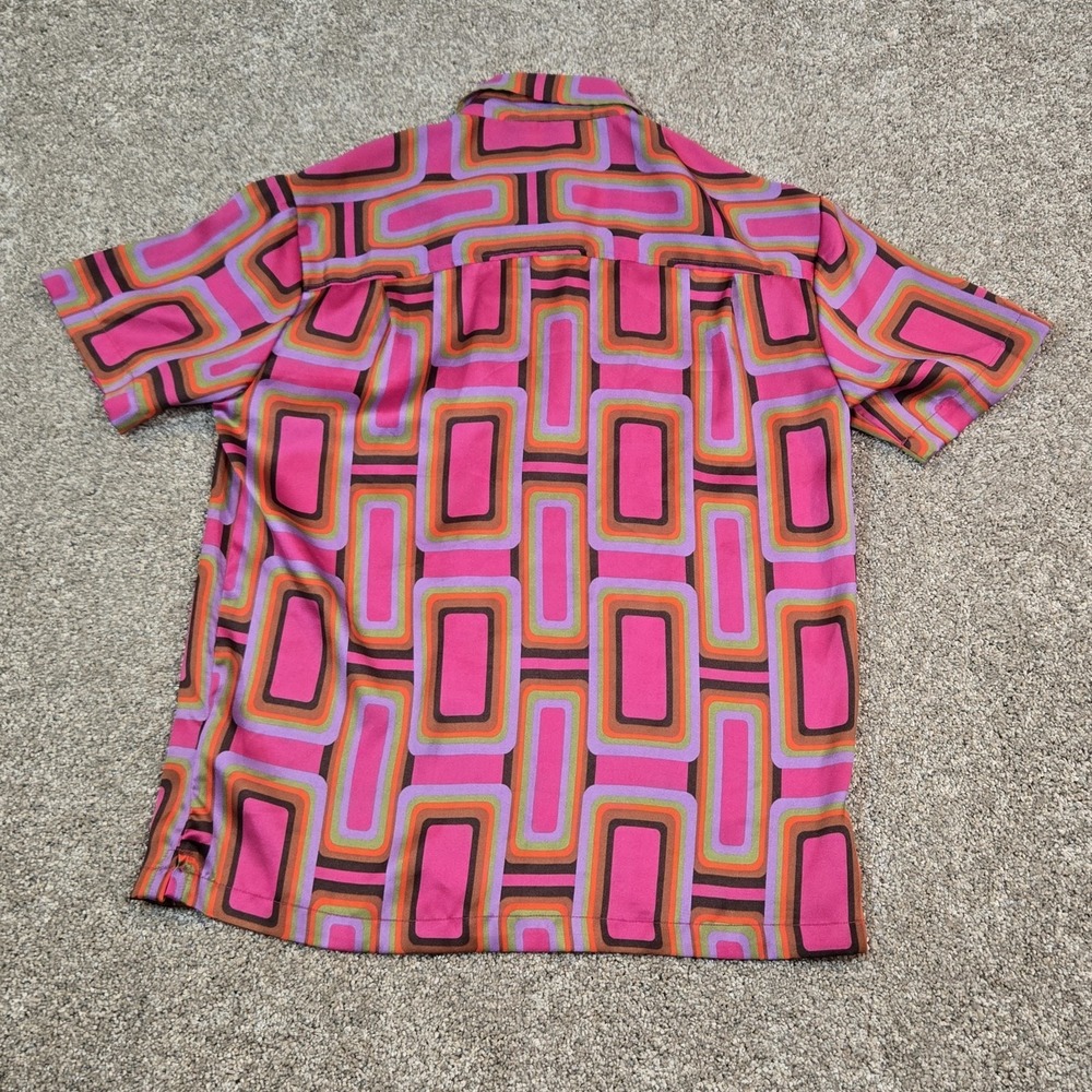 URBAN OUTFITTERS Liam Pink Multi Souvenir Button Down Shirt Size Small - Picture 5 of 7